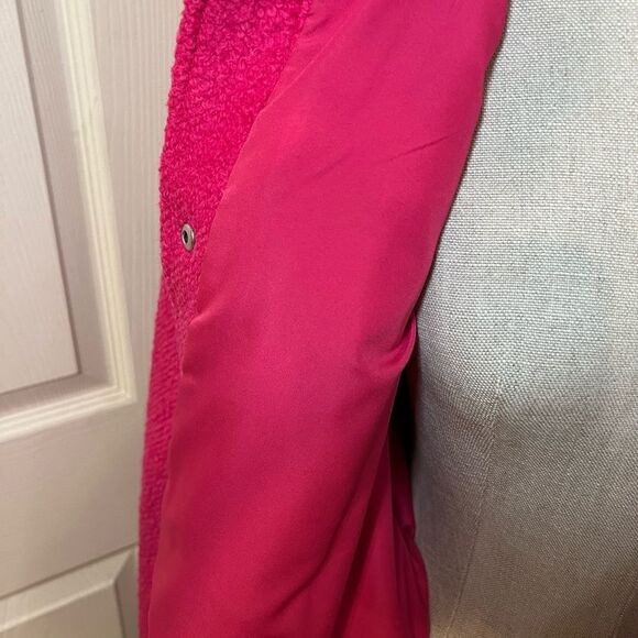 H&M Fuchsia Pink Wool blend Shirt Jacket Size M Like New Condition - Picture 5 of 11
